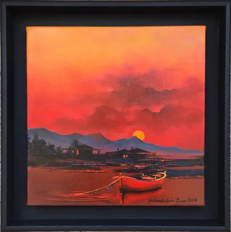 MEHMET EMİN ÖZER — “Gün Batımı”, 2018 "Gün Batımı" eseri MEHMET EMİN ÖZER tarafından 2018 yılında 25x25 cm ölçülerinde Tuval üzeri yağlı boya tekniği ile yapılmıştır.