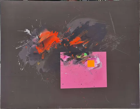 MEHMET SAKIZCI — “Dört-gen ve Yas”, 1997 "Dört-gen ve Yas" eseri MEHMET SAKIZCI tarafından 1997 yılında 140x180 cm ölçülerinde Tuval üzeri akrilik boya tekniği ile yapılmıştır.