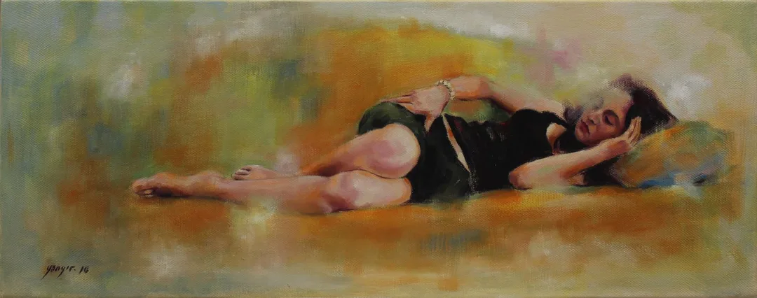 yakınlaştır "İsimsiz" eseri MEHMET YANGIR tarafından 2010 yılında 32x82 cm ölçülerinde Tuval üzeri yağlı boya tekniği ile yapılmıştır.