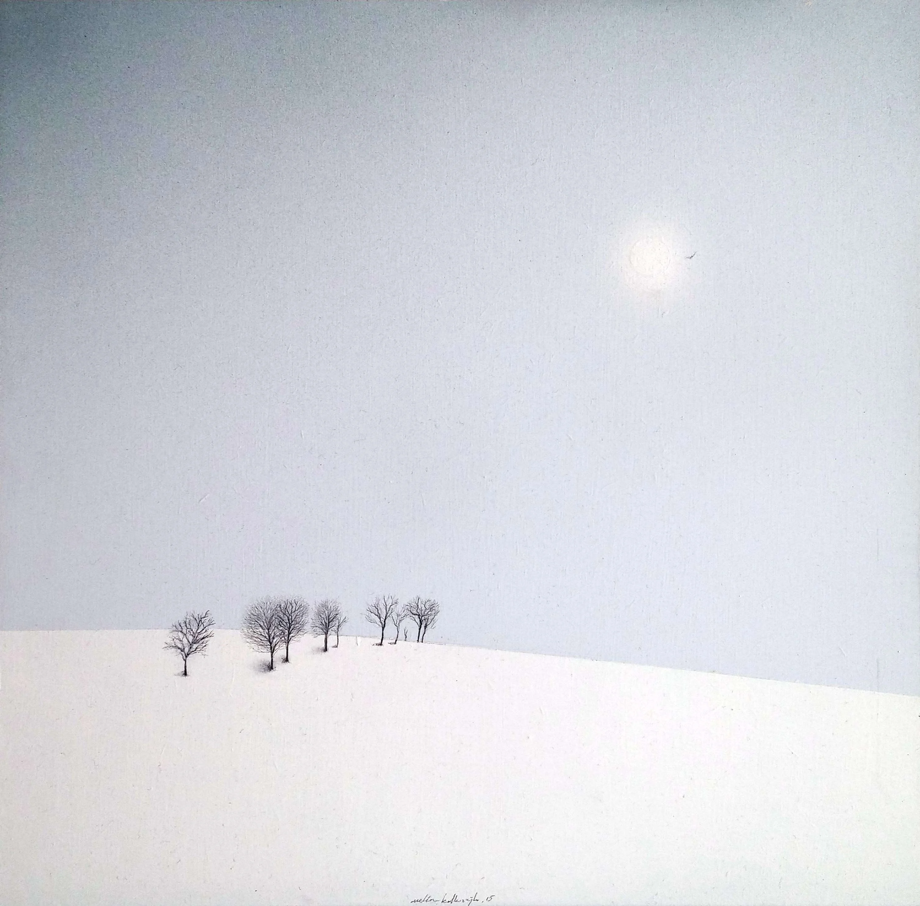 "İsimsiz" eseri METİN KALKIZOĞLU tarafından 2015 yılında 40x40 cm ölçülerinde Duralit üzeri akrilik boya tekniği ile yapılmıştır.