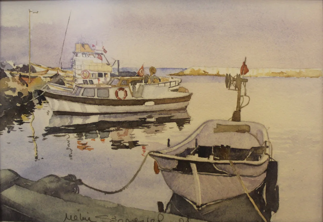 "Yalova" eseri METİN SÖNMEZLER tarafından 2001 yılında 16x24 cm ölçülerinde Kağıt üzeri sulu boya tekniği ile yapılmıştır.