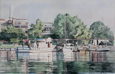 METİN SÖNMEZLER — “Herekeli” "Herekeli" eseri METİN SÖNMEZLER tarafından 30x45 cm ölçülerinde Kağıt üzeri sulu boya tekniği ile yapılmıştır.