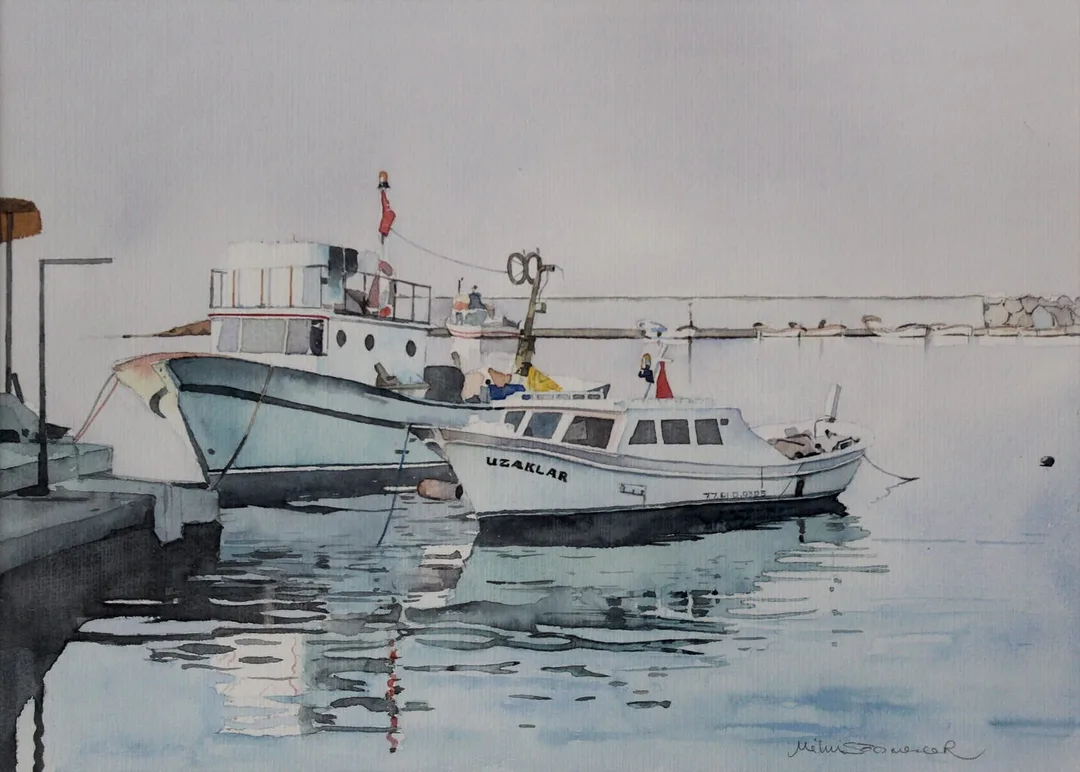 yakınlaştır "Herekeli" eseri METİN SÖNMEZLER tarafından 31x44 cm ölçülerinde Kağıt üzeri sulu boya tekniği ile yapılmıştır.