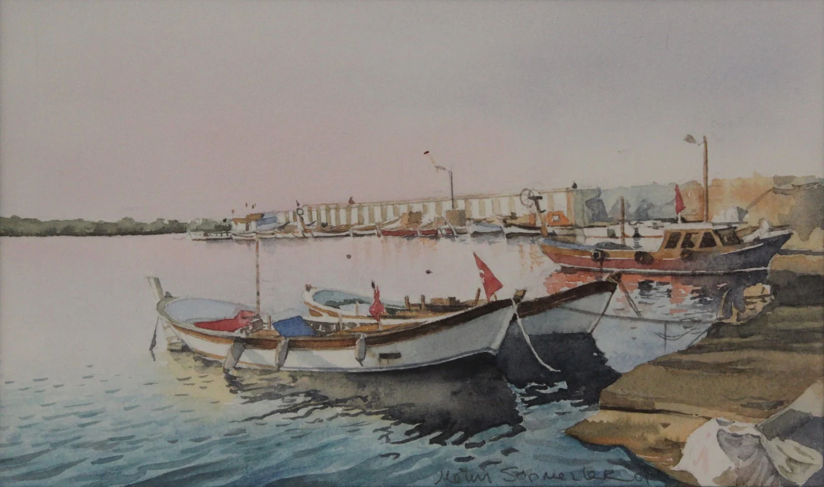"Yalova" eseri METİN SÖNMEZLER tarafından 2007 yılında 18x29 cm ölçülerinde Kağıt üzeri sulu boya tekniği ile yapılmıştır.