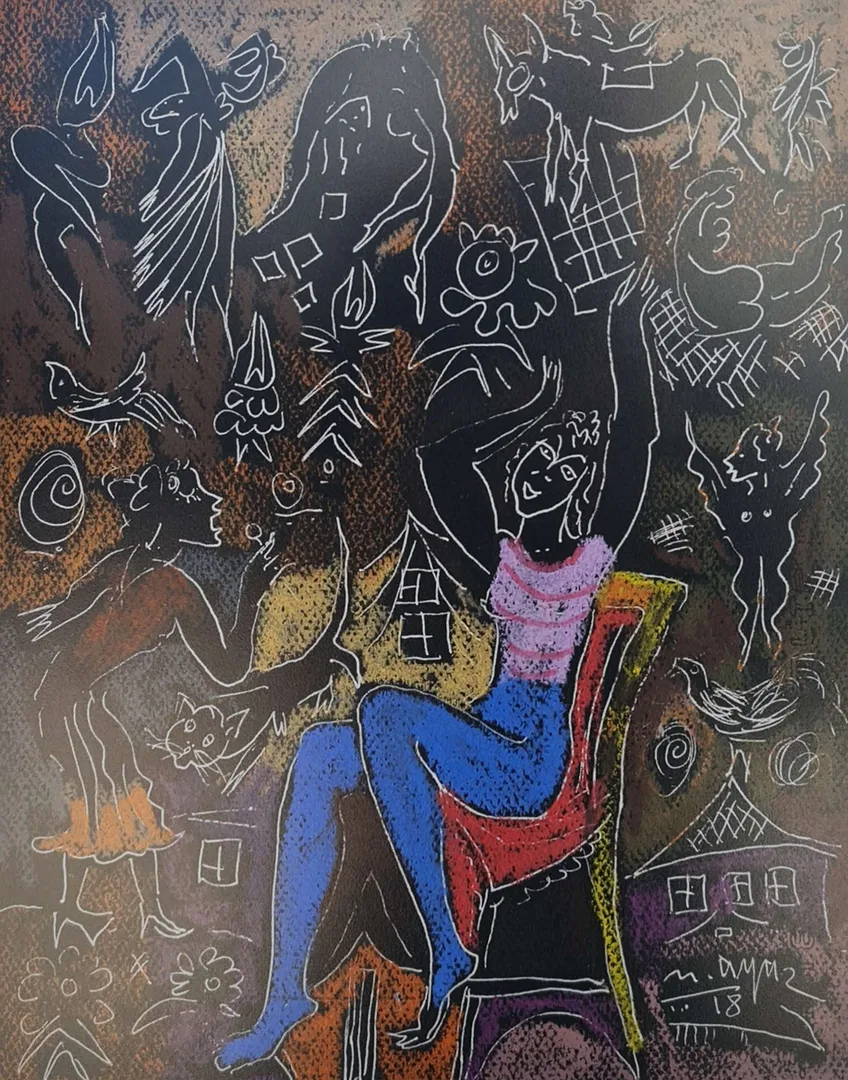 yakınlaştır "İsimsiz" eseri MUSTAFA AYAZ tarafından 2018 yılında 30x25 cm ölçülerinde Kağıt üzeri pastel boya tekniği ile yapılmıştır.