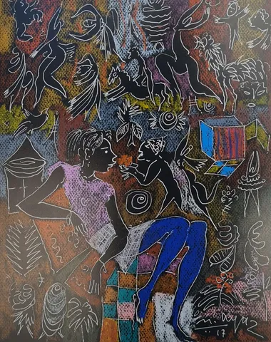 "İsimsiz" eseri MUSTAFA AYAZ tarafından 2017 yılında 30x25 cm ölçülerinde Kağıt üzeri pastel boya tekniği ile yapılmıştır.