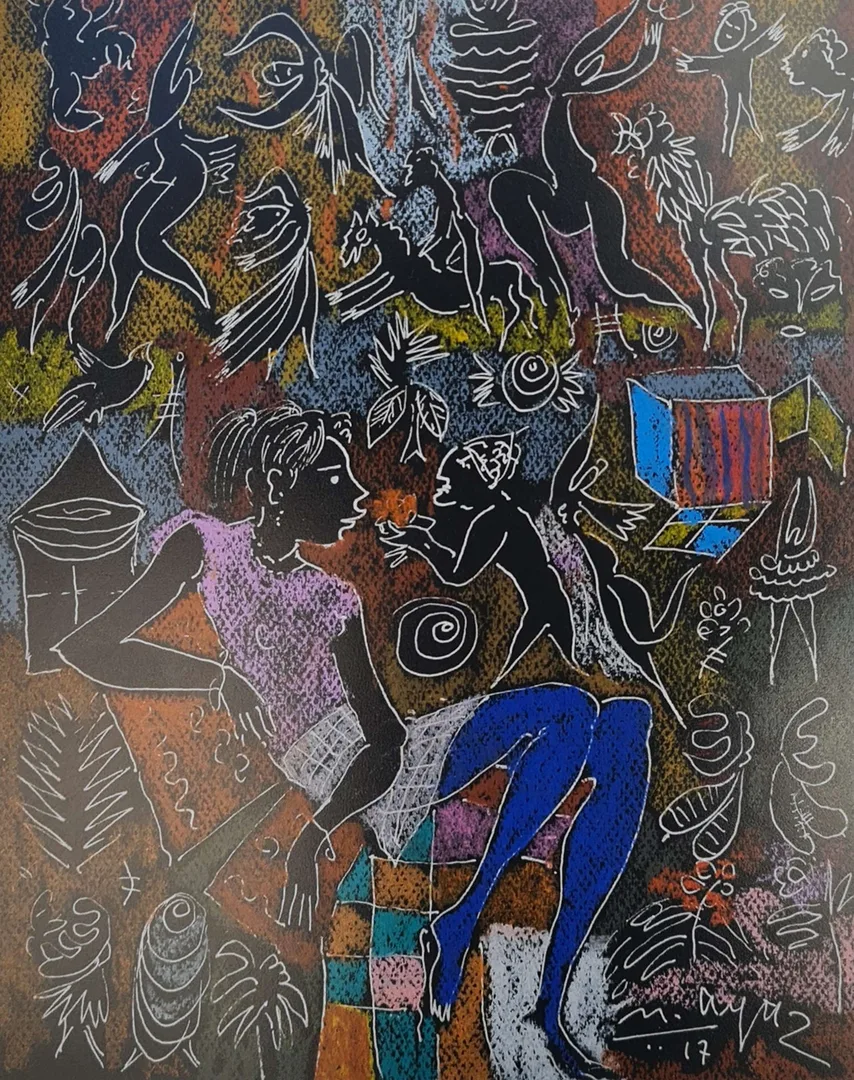 yakınlaştır "İsimsiz" eseri MUSTAFA AYAZ tarafından 2017 yılında 30x25 cm ölçülerinde Kağıt üzeri pastel boya tekniği ile yapılmıştır.