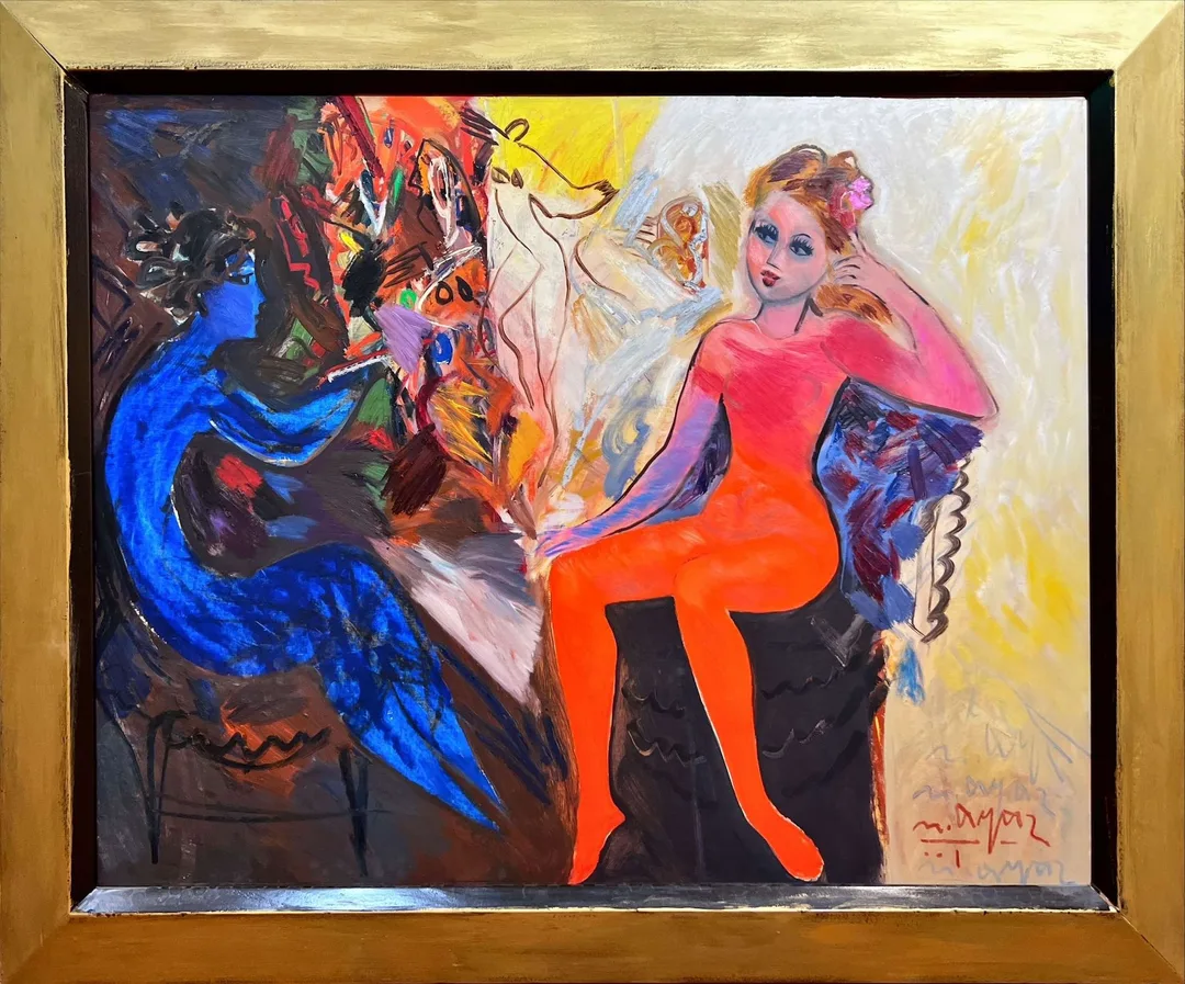 yakınlaştır "İsimsiz" eseri MUSTAFA AYAZ tarafından 2001 yılında 70x90 cm ölçülerinde Mukavva Üzeri Yağlı Boya / Tuvale Marufle tekniği ile yapılmıştır.
