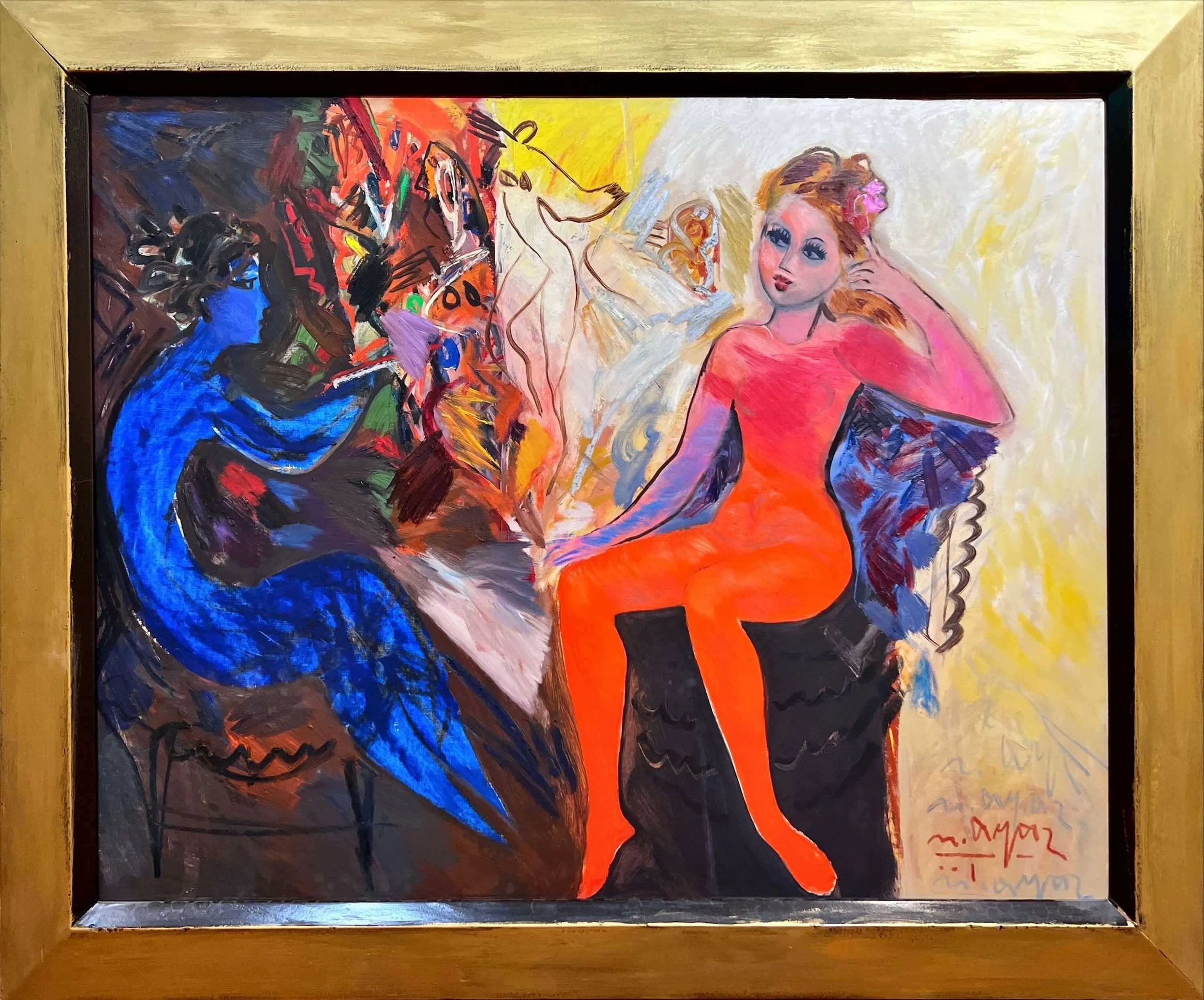 "İsimsiz" eseri MUSTAFA AYAZ tarafından 2001 yılında 70x90 cm ölçülerinde Mukavva Üzeri Yağlı Boya / Tuvale Marufle tekniği ile yapılmıştır.