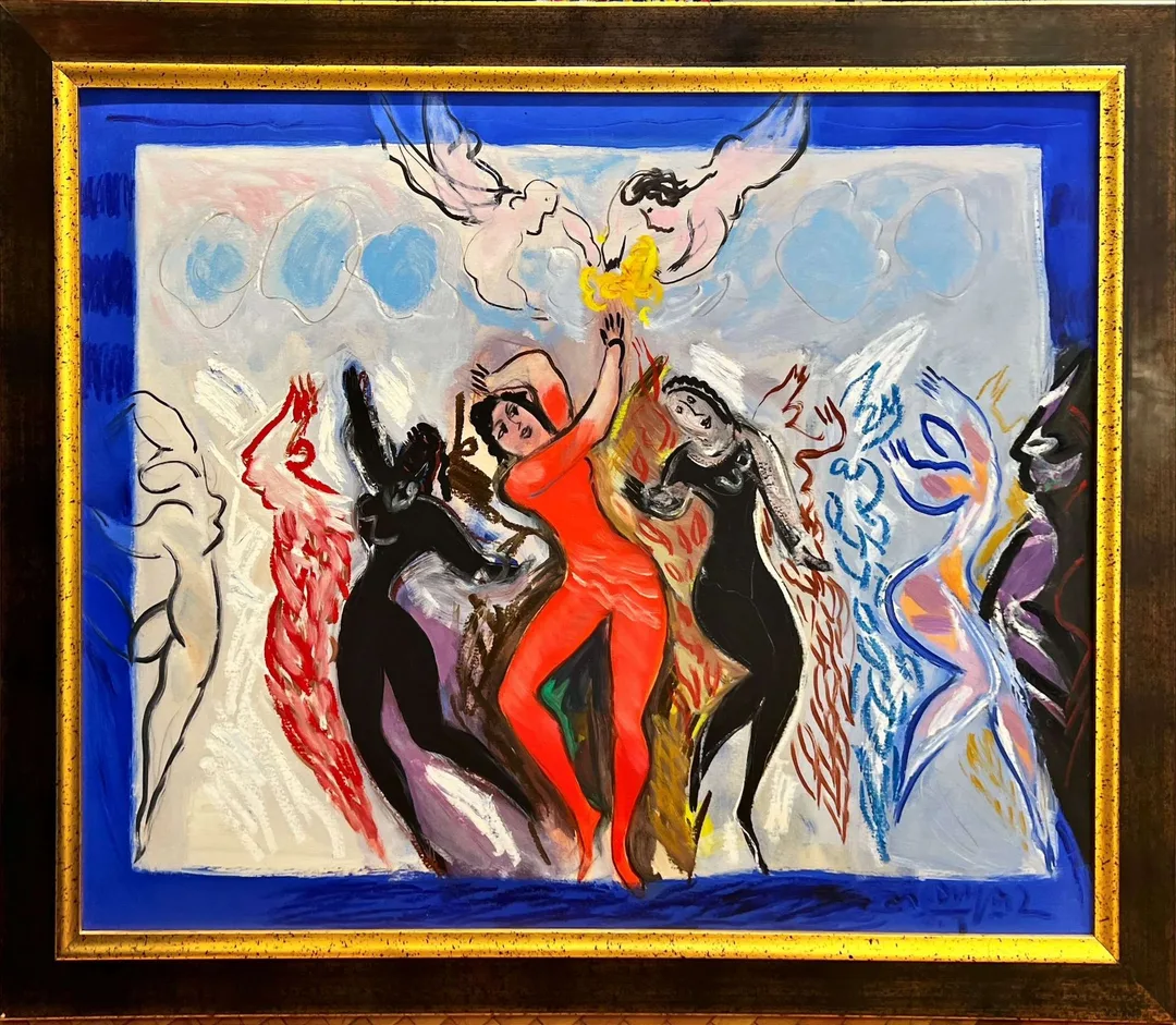 "İsimsiz" eseri MUSTAFA AYAZ tarafından 2003 yılında 80x100 cm ölçülerinde Mukavva Üzeri Yağlı Boya / Tuvale Marufle tekniği ile yapılmıştır.