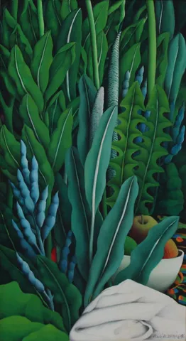 NADİDE AKDENİZ — “İsimsiz”, 1996 "İsimsiz" eseri NADİDE AKDENİZ tarafından 1996 yılında 72x40 cm ölçülerinde Tuval üzeri yağlı boya tekniği ile yapılmıştır.