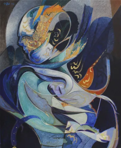 "İnsan Halleri" eseri NECMETTİN ÖZLÜ tarafından 2007 yılında 73x60 cm ölçülerinde Tuval üzeri yağlı boya tekniği ile yapılmıştır.