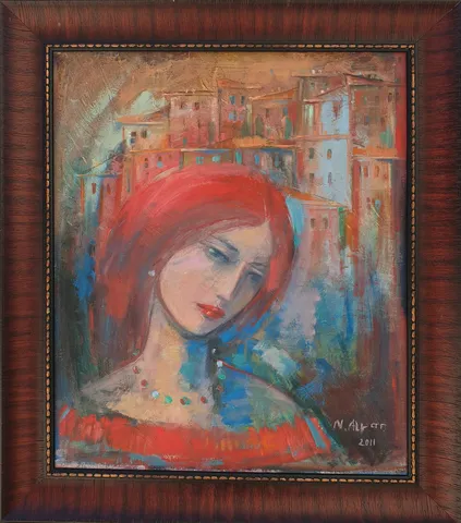"İsimsiz" eseri NERMİN ALPAR tarafından 2011 yılında 50x40 cm ölçülerinde Tuval üzeri yağlı boya tekniği ile yapılmıştır.