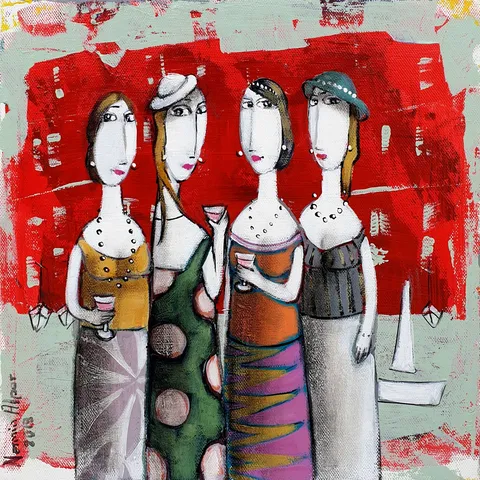 NERMİN ALPAR — “İsimsiz”, 2019 "İsimsiz" eseri NERMİN ALPAR tarafından 2019 yılında 25x25 cm ölçülerinde Tuval üzeri akrilik boya tekniği ile yapılmıştır.