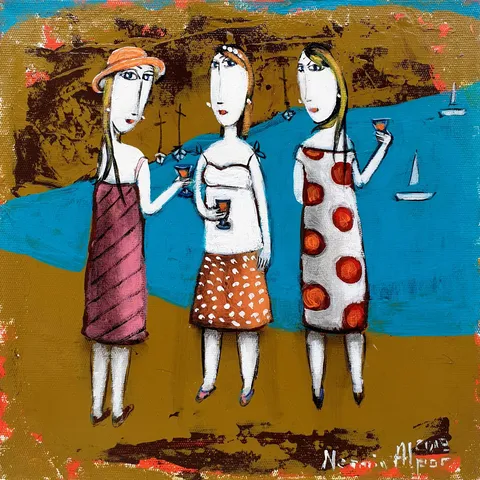 NERMİN ALPAR — “İsimsiz”, 2019 "İsimsiz" eseri NERMİN ALPAR tarafından 2019 yılında 25x25 cm ölçülerinde Tuval üzeri akrilik boya tekniği ile yapılmıştır.