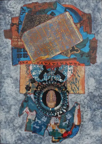 NEVRA BOZOK — “Kibeleye Mektuplar I”, 1999 "Kibeleye Mektuplar I" eseri NEVRA BOZOK tarafından 1999 yılında 70x50 cm ölçülerinde Karışık teknik tekniği ile yapılmıştır.