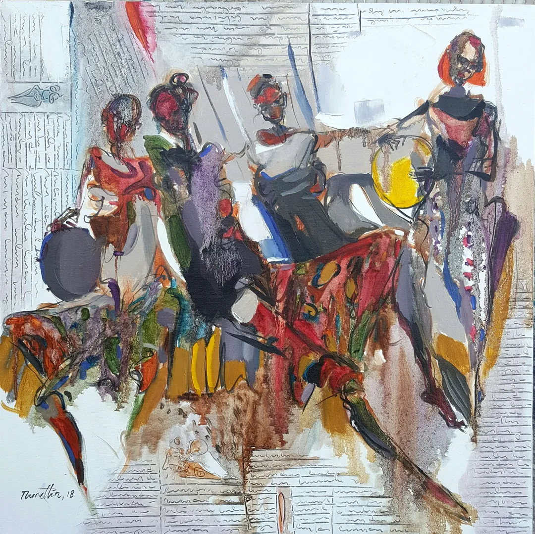 yakınlaştır "İsimsiz" eseri NURETTİN AKKAYA tarafından 2018 yılında 70x70 cm ölçülerinde Tuval üzeri yağlı boya tekniği ile yapılmıştır.