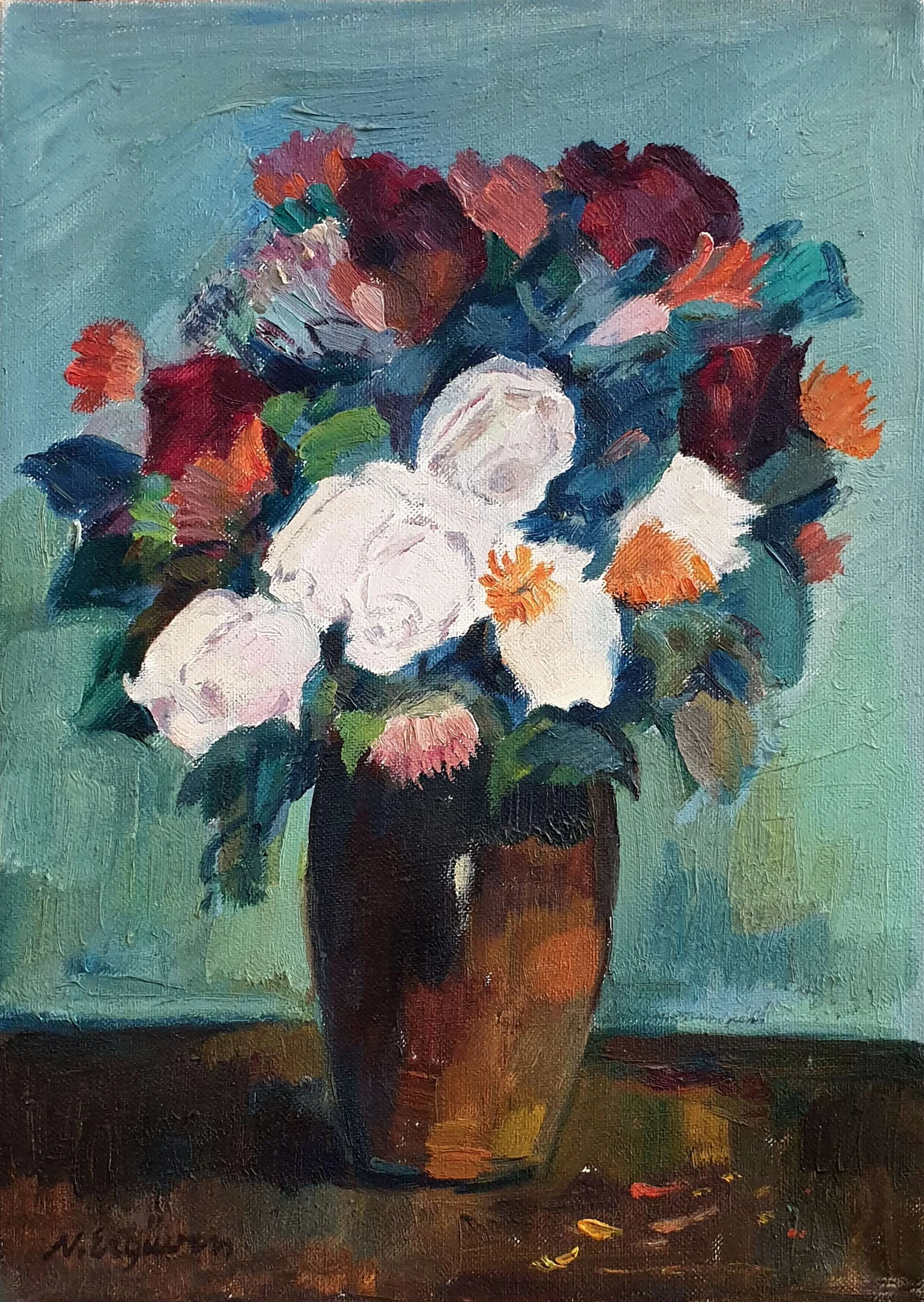"İsimsiz" eseri NURETTİN ERGÜVEN tarafından 38x27 cm ölçülerinde Tuval üzeri yağlı boya tekniği ile yapılmıştır.