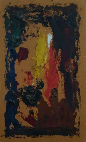 "İsimsiz" eseri NURETTİN ERGÜVEN tarafından 1973 yılında 22,5x14 cm ölçülerinde Duralit üzeri yağlı boya tekniği ile yapılmıştır.