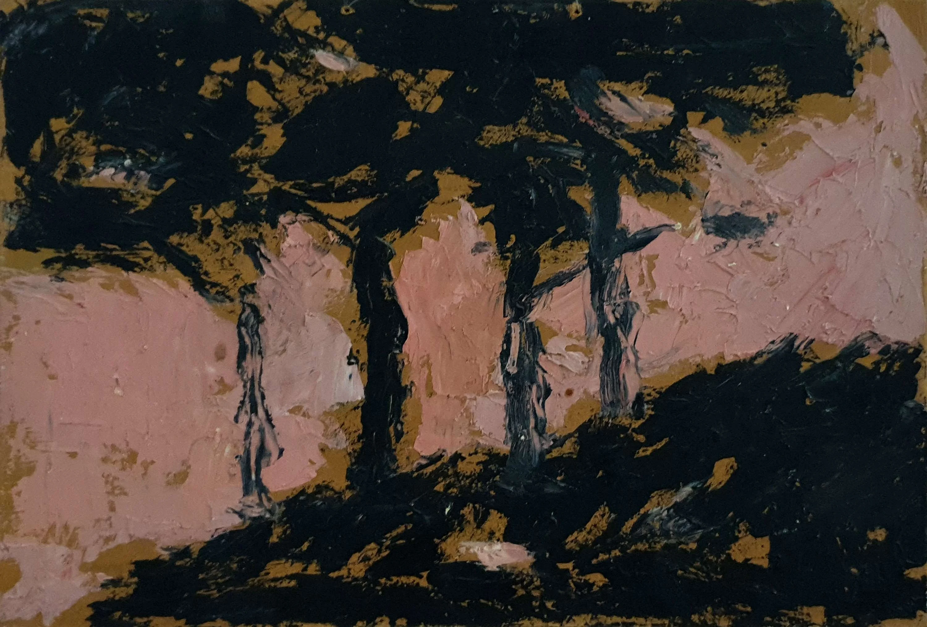 "İsimsiz" eseri NURETTİN ERGÜVEN tarafından 1976 yılında 27x19 cm ölçülerinde Duralit üzeri yağlı boya tekniği ile yapılmıştır.