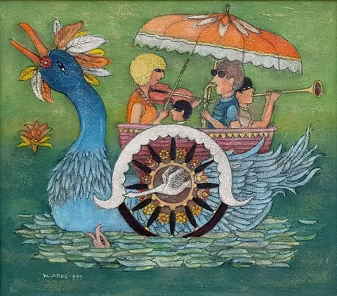 "İsimsiz" eseri NURİ ABAÇ tarafından 1999 yılında 35x40 cm ölçülerinde Tuval üzeri yağlı boya tekniği ile yapılmıştır.