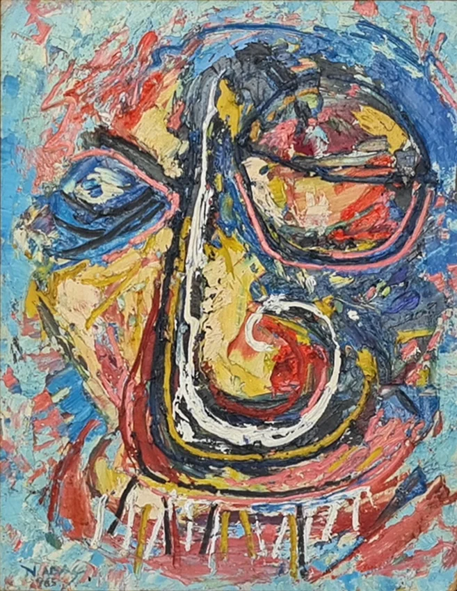 yakınlaştır "İsimsiz" eseri NURİ ABAÇ tarafından 1965 yılında 40x30 cm ölçülerinde Duralit üzeri yağlı boya tekniği ile yapılmıştır.