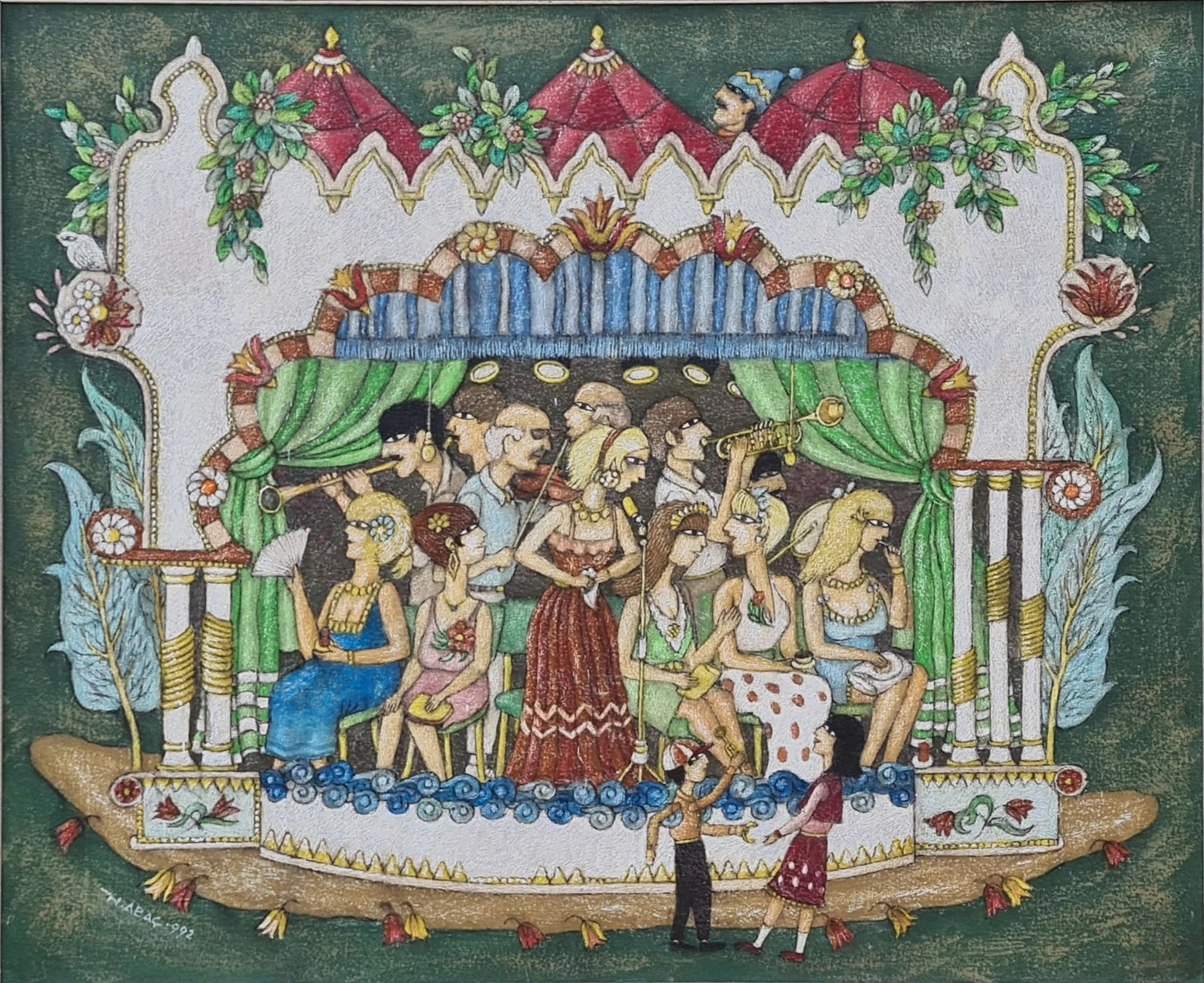 "İsimsiz" eseri NURİ ABAÇ tarafından 1992 yılında 70x85 cm ölçülerinde Tuval üzeri yağlı boya tekniği ile yapılmıştır.