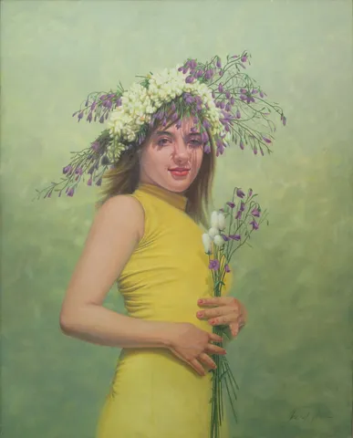 ÖMER EKEN — “Tatlı Kız”, 2014 "Tatlı Kız" eseri ÖMER EKEN tarafından 2014 yılında 100x80 cm ölçülerinde Tuval üzeri yağlı boya tekniği ile yapılmıştır.