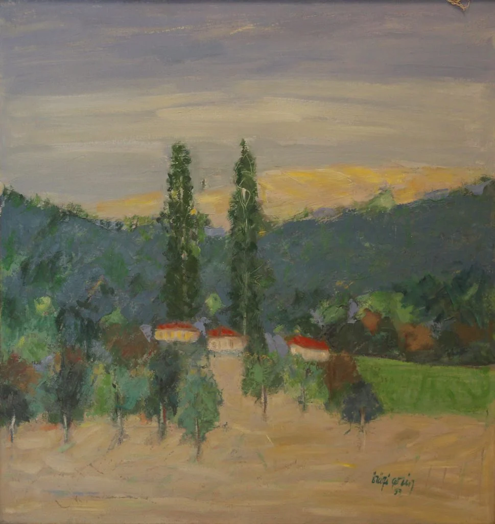 yakınlaştır "Çam Korudan" eseri ÖMER LÜTFİ ÇETİN tarafından 1996 yılında 70x84 cm ölçülerinde Tuval üzeri yağlı boya tekniği ile yapılmıştır.