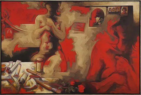 "Adsız" eseri ORHAN TAYLAN tarafından 1996 yılında 91x137 cm ölçülerinde Tuval üzeri yağlı boya tekniği ile yapılmıştır.