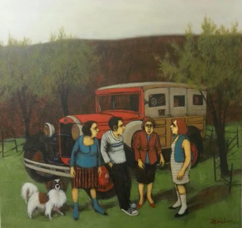 "İsimsiz" eseri ORHAN UMUT tarafından 2014 yılında 89x83 cm ölçülerinde Tuval üzeri akrilik boya tekniği ile yapılmıştır.