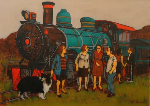 "İsimsiz" eseri ORHAN UMUT tarafından 2014 yılında 50x70 cm ölçülerinde Tuval üzeri akrilik boya tekniği ile yapılmıştır.