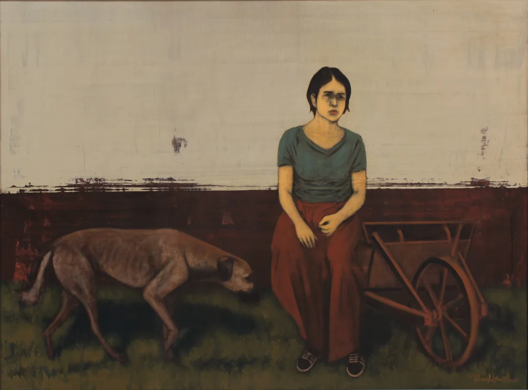 "İsimsiz" eseri ORHAN UMUT tarafından 2016 yılında 90x120 cm ölçülerinde Tuval üzeri akrilik boya tekniği ile yapılmıştır.