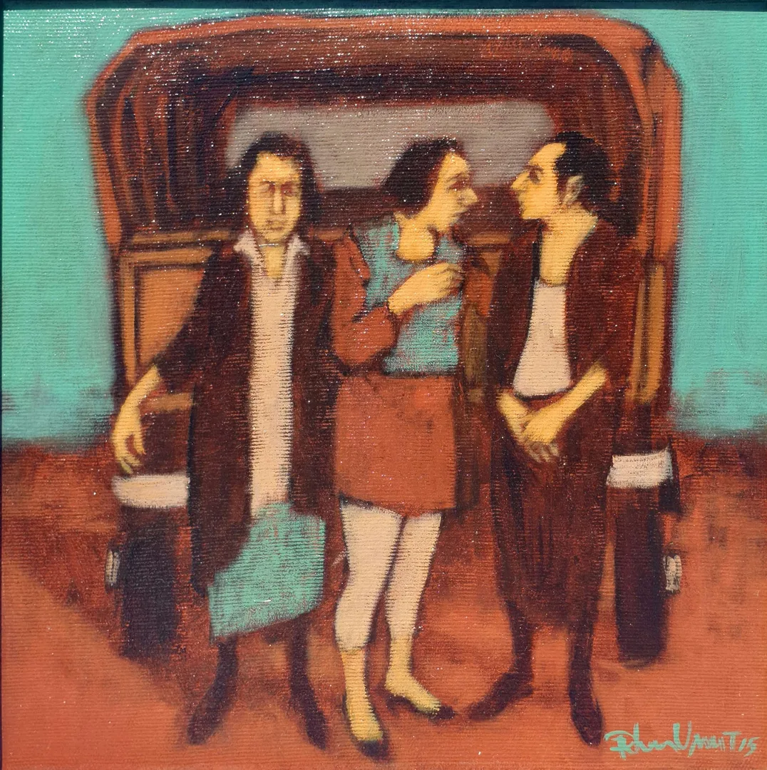 "İsimsiz" eseri ORHAN UMUT tarafından 2015 yılında 25x25 cm ölçülerinde Tuval üzeri akrilik boya tekniği ile yapılmıştır.