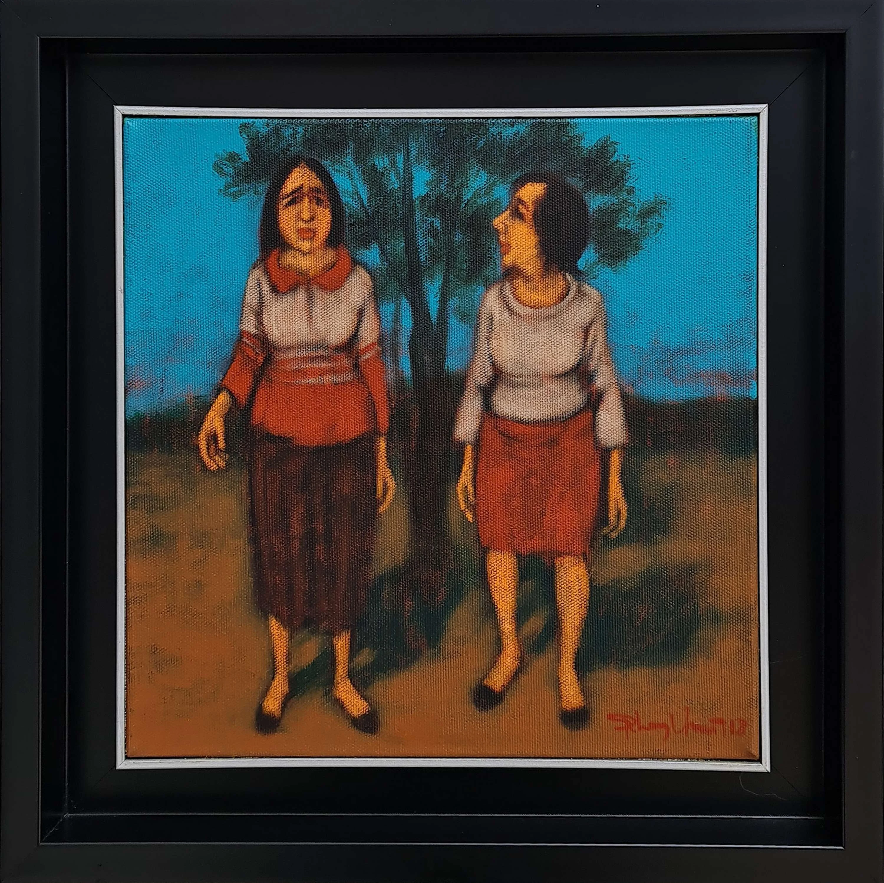 "İsimsiz" eseri ORHAN UMUT tarafından 2018 yılında 25x25 cm ölçülerinde Tuval üzeri akrilik boya tekniği ile yapılmıştır.