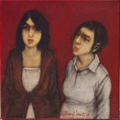 "İsimsiz" eseri ORHAN UMUT tarafından 2018 yılında 25x25 cm ölçülerinde Tuval üzeri akrilik boya tekniği ile yapılmıştır.