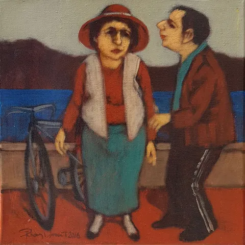 "İsimsiz" eseri ORHAN UMUT tarafından 2018 yılında 25x25 cm ölçülerinde Tuval üzeri akrilik boya tekniği ile yapılmıştır.
