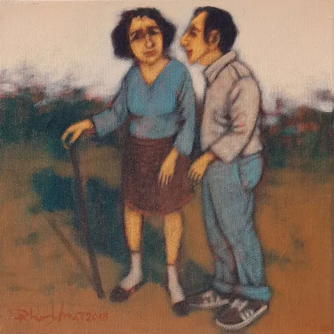 ORHAN UMUT — “İsimsiz”, 2019 "İsimsiz" eseri ORHAN UMUT tarafından 2019 yılında 25x25 cm ölçülerinde Tuval üzeri akrilik boya tekniği ile yapılmıştır.