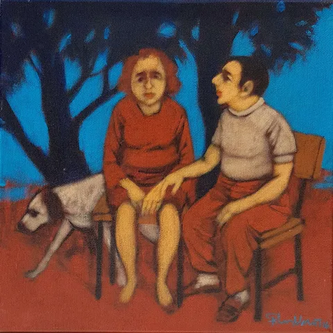 "İsimsiz" eseri ORHAN UMUT tarafından 2016 yılında 25x25 cm ölçülerinde Tuval üzeri akrilik boya tekniği ile yapılmıştır.