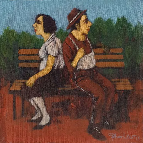 ORHAN UMUT — “İsimsiz”, 2015 "İsimsiz" eseri ORHAN UMUT tarafından 2015 yılında 25x25 cm ölçülerinde Tuval üzeri akrilik boya tekniği ile yapılmıştır.