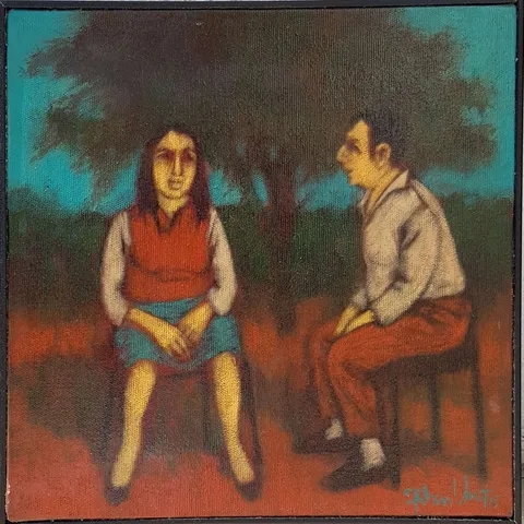 "İsimsiz" eseri ORHAN UMUT tarafından 2015 yılında 25x25 cm ölçülerinde Tuval üzeri akrilik boya tekniği ile yapılmıştır.