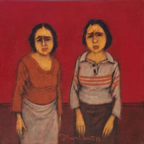 "İsimsiz" eseri ORHAN UMUT tarafından 2018 yılında 25x25 cm ölçülerinde Tuval üzeri akrilik boya tekniği ile yapılmıştır.