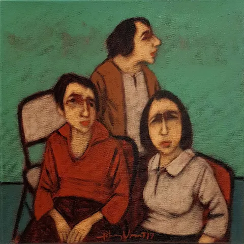 "İsimsiz" eseri ORHAN UMUT tarafından 2017 yılında 25x25 cm ölçülerinde Tuval üzeri akrilik boya tekniği ile yapılmıştır.
