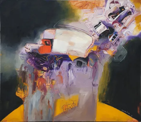 "İsimsiz" eseri OSMAN ARIK tarafından 2011 yılında 130x150 cm ölçülerinde Tuval üzeri yağlı boya tekniği ile yapılmıştır.