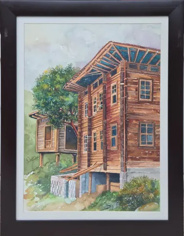 ÖZGÜR UĞUZ — “İsimsiz”, 2013 "İsimsiz" eseri ÖZGÜR UĞUZ tarafından 2013 yılında 50x35 cm ölçülerinde Suluboya tekniği ile yapılmıştır.