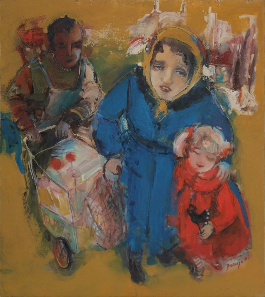 yakınlaştır "Pazar Günü" eseri PERUZE HAMURCU tarafından 2009 yılında 45x40 cm ölçülerinde Tuval üzeri yağlı boya tekniği ile yapılmıştır.