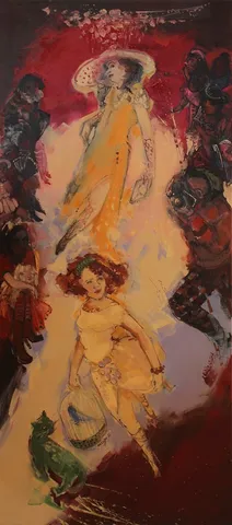 PERUZE HAMURCU — “İsimsiz”, 2012 "İsimsiz" eseri PERUZE HAMURCU tarafından 2012 yılında 135x60 cm ölçülerinde Tuval üzeri yağlı boya tekniği ile yapılmıştır.