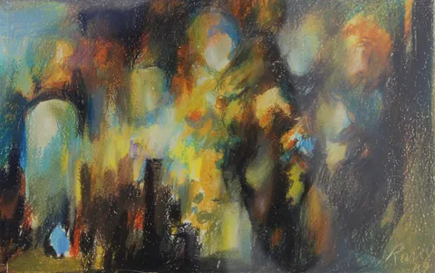 "İsimsiz" eseri RAMADAN TUZCUOĞLU tarafından 17x27 cm ölçülerinde Kağıt üzeri pastel boya tekniği ile yapılmıştır.