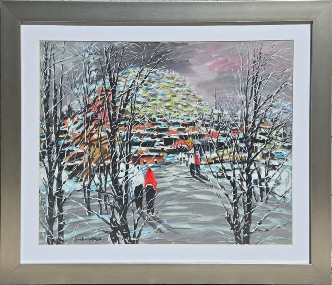 "Anadolu'dan Kış Peyzajı" eseri SABRİ AKÇA tarafından 50x65 cm ölçülerinde Suluboya tekniği ile yapılmıştır.