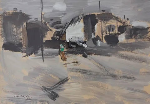 SABRİ AKÇA — “İsimsiz”, 2006 "İsimsiz" eseri SABRİ AKÇA tarafından 2006 yılında 34x48 cm ölçülerinde Kağıt üzeri akrilik boya tekniği ile yapılmıştır.